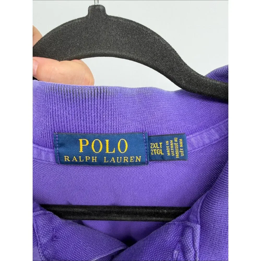 Polo Ralph Lauren big pony logo short sleeve purple polo shirt sz 2XLT